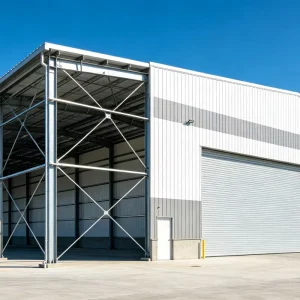 Large Clear Span Prefab Steel Structure Warehouse with Insulated Color Steel Sandwich Panel