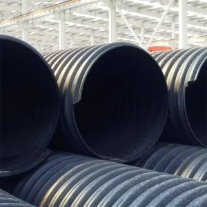 Large Diameter DN300 DN400 DN500 DN600 DN700 HDPE Steel Belt Reinforced Corrugated Pipe for Underground Storm Rain Drainage