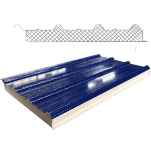 Large Factory Supply Sandwich Roof Panels Tiles Blue Steel Plates Metal Roof Panels Wall Panels Colored Steel 3D Model Design