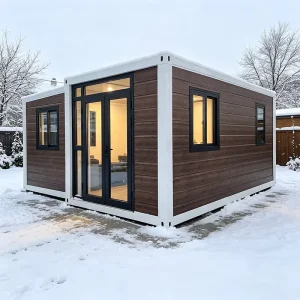 Large Glass French Door Expandable Prefabricated Container House Moisture Proof Detachable 2 Bedroom Modular Cabin