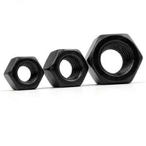 Large Hexagon Head Structural Nuts YH6177 (Black Oxide Finish Class 4 Grade Steel Material 3mm Hole Right Hand Thread)