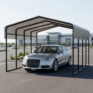 Large Modern Steel Commercial Heavy Duty Full Metal Container Carports with Powder Coated Frame China Manufacturer Building Kits