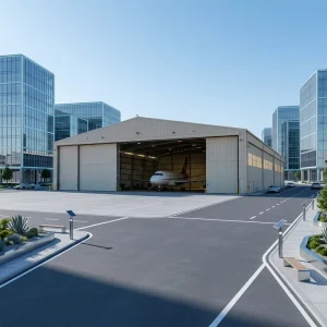 Large Opening Sliding Door Steel Structure Aircraft Hangar Custom Clear Span Prefab Metal Airplane Hangar