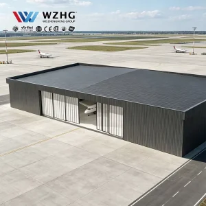 Large Scale Steel Frame Hangar Building for Commercial Aviation Operations