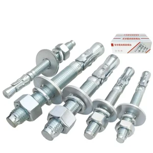 Large Size Wedge Anchor Bolt M20-M30 Galvanized Steel Expansion Bolt for Heavy Equipment Fixing