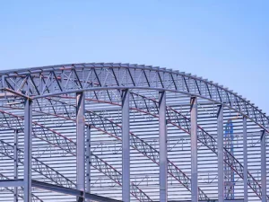 Large Span Curved Metal Frame Cover Arched Space Frame Steel Structural Roof