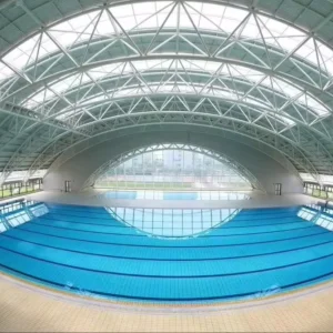 Large Span Galvanizing Steel Pipe Truss Roof for Swimming Pool Dome Space Frame Arch Trusses Structure Roof