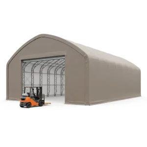 Large-Span Industrial Tension Fabric Building for Mining Ore Storage Warehouse Steel Frame PVC Membrane