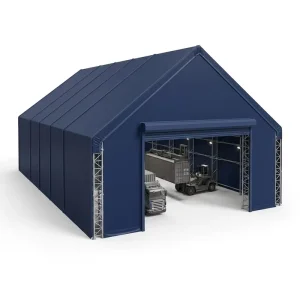 Large-Span Metal PVC Shipping Container Canopy, No Foundation, Wind Rated, 900g