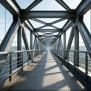 Large Span Pedestrian Bridge Bolt Connection Prefabricated Steel Structure Truss Bridges