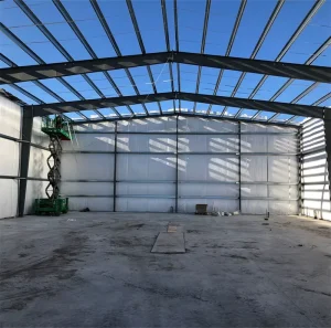 Large-Span Pre-Engineered Steel Warehouse Building with Customized Design
