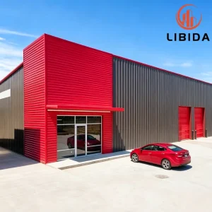 Large Span Prefabricated Steel Frame Load-bearing Metal Structure Framework Custom Components for Industrial Prefab Building