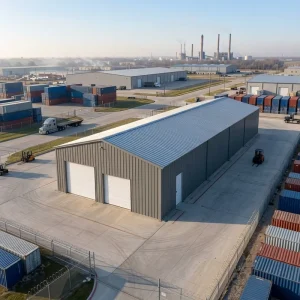Large Span Prefabricated Steel Structure Warehouse Distribution Center Prefab Steel Frame Storage Warehouse