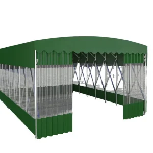 Large-Span Sun Shade Folding Push-Pull Tent Heat-Treated Warehouse Garage Canopy Shelter