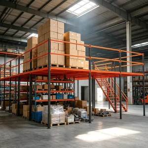 Large Span Warehouse Steel Mezzanine Floor Rack Custom Industrial Attic Storage Platform