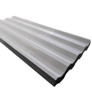 Large Stock High Strength Silver Color Corrugated Wave Galvanized Steel Plates Roofing Sheets Plates Crimped Fence Plates