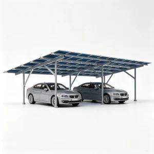 Large span Steel Solar Carport Frame Commercial Parking Lot Ground Rack Canopy for Industrial Open Spaces