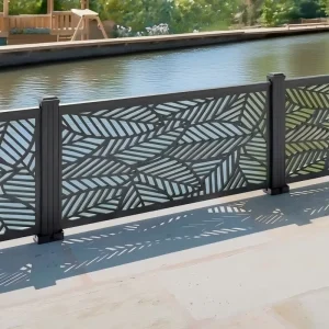 Laser Cut Aluminum Metal Fence 180x90cm Composite Factory Zinc Steel Decorative Railing