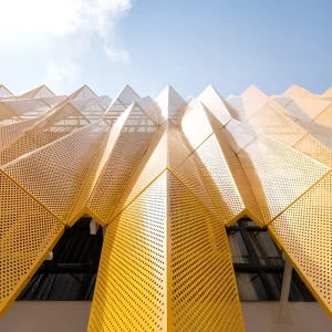 Laser Cut Perforated Aluminum Panel Hollow Wall Cladding Powder Coated Fireproof Waterproof Exterior Hotel Cladding for