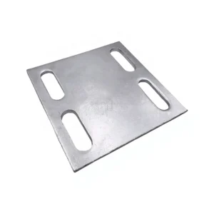 Laser Cutting Embedded Parts 8mm Galvanized 4 Holes Steel Embedded Parts