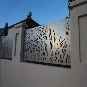 Laser-cut Contemporary Brushed Stainless Steel Iron Galvanized Steel Aluminum Alloy Balcony Staircase Railings