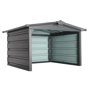 Lawn Mower Parking Shed Outdoor Metal Garage Shelter Garden Use Weather Resistant Shelter
