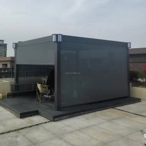 Lean-to Movable Jacuzzi Arbour White Garden Mirador Manual Pergola Gazebo Pavilion