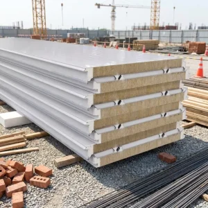 Light Compact Fireproof Board Rock Wool EPS PU PIR PUR Polyurethane Sandwich Panels for Fire Resistance Wall Panels