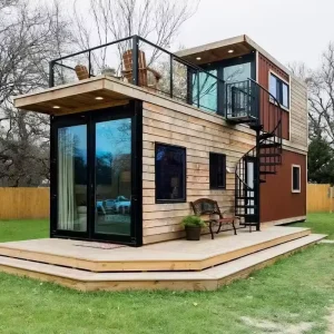 Light Steel Frame Prefabricated House Fast Construction Modular Container for Living Room Villa Supermarket Use
