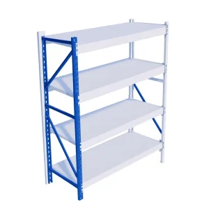 Light Steel Slotted Industrial Steel Frame Multi Level Storage for Garages with 100kg Load Capacity and Corrosion Protection