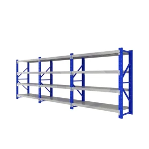 Light Steel Slotted Industrial Steel Frame Multi Level Storage for Garages with 100kg Load Capacity and Corrosion Protection