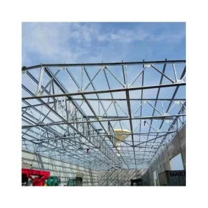 Light Weight Customized Design Prefab Trapezoid Roof Truss Steel Structure Frame Building Welding Cutting CE Certified Easy