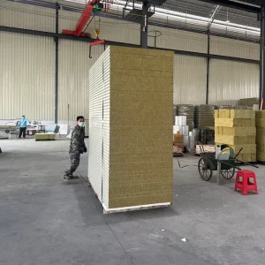 Lightweight Fireproof Eco Friendly Rock Wool Sandwich Panel for Cold Room Hotel Exterior Wall Insulation Soundproofing