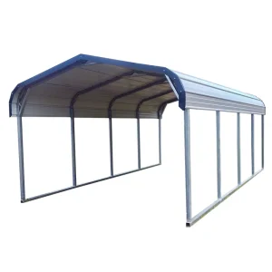 Lightweight Metal Carport Kit with Steel Frame for Cars, RVs, Boats, Bicycles, and Workshop Use