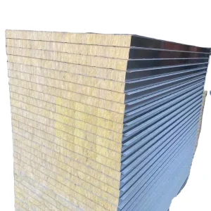 Lightweight Modern Design Prefab Fire Proof Rock Wool Sandwich Wall Panel EPS PU PIR Aluminum Core for Hotels Roofs and Cold Rooms