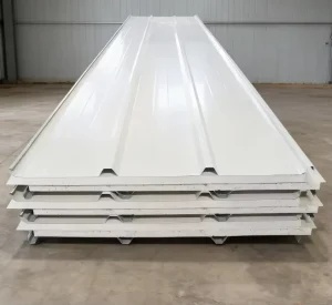 Lightweight Modern Design Prefab Rock Wool Sandwich Panel Fireproof Soundproof Heat Isolation Wall Roof Steel Eco-Friendly Metal