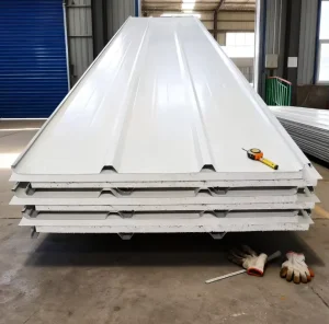 Lightweight Modern Design Prefab Rock Wool Sandwich Panel Fireproof Soundproof Heat Isolation Wall Roof for Warehouses Metal