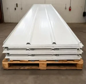 Lightweight Modern Design Prefab Steel Rock Wool Sandwich Panel Fireproof Soundproof Heat Isolation Eco Friendly Wall Roof