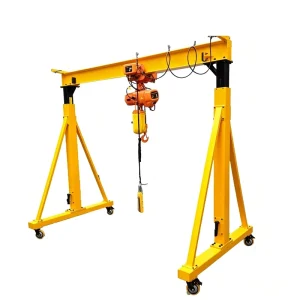 Lightweight Portable Mini Single Beam Rubber Tyre Gantry 3T Maintenance Temporary Site Lift