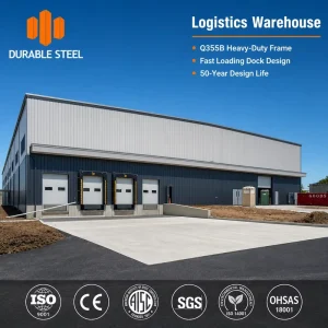 Logistics Center Q355B H Section Large Span for Distribution NDT Tested
