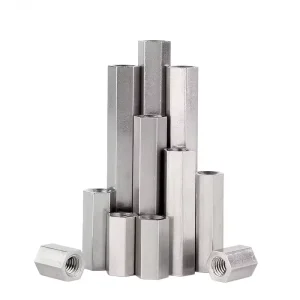 Long Hex Coupling Nut Zinc Plated Stainless Steel Grade Class 4.8 6.8 for Mining Applications