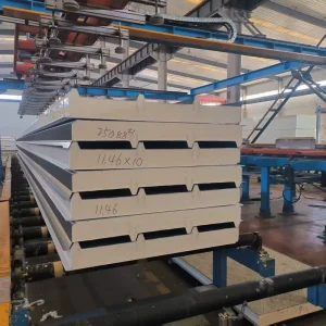 Long Lasting Color Coated Polyurethane Sandwich Panels Pur Glass Wool Rock Wool PIR EPS Roofing Panels