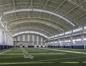 Long Span Galvanized Steel Arched Roof Truss for School Stadium Gymnasium