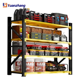 Long Span Powder Coated Medium Duty Steel Racks Customizable Warehouse Shelving for Cargo Parts Tools and Industrial Storage