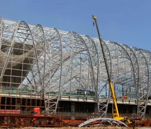 Long Span Steel Truss Frame Space Truss Structure Airport Terminal