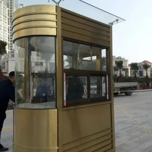 Low Cost High Quality Waterproof Windproof Steel Structure Mobile Chinese Sentry Room Security Booth Carport Residential Hongqi