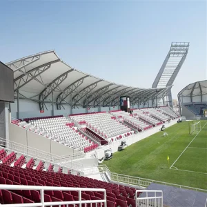 Low-Cost Prefabricated Light Structural Steel Frame for Sports Stadium Gymnasium Roof Construction Welding Cutting