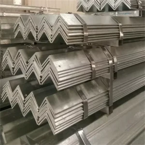 Low carbon L shaped steel angle bars manufactured in China conforming to ASTM A36 standards for architectural angle steel