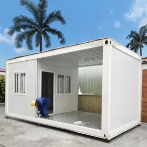 Luxury 20ft Modular Steel Structure Container Frame Outdoor Kiosk Sale Booth Guard Security Container House Guard Booth