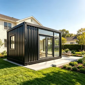 Luxury Glass Curtain Wall Container House 20Ft Modular Prefab Tiny Home Modern Customizable Color